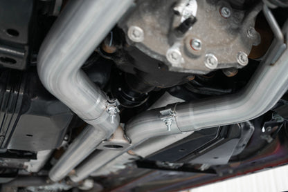 2018 - 2021 Ford Mustang GT 5.0L 3" Cat Back, with Quad 4" Dual Wall Tips, Race Version, Black Coated,